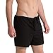Cottonique Men's Drawstring Loose Boxer Shorts (L/XL, Black)