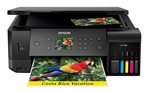 Epson Expression Premium ET-7700 EcoTank Wireless 5-Color All-in-One Supertank Printer with Scanner, Copier and Ethernet