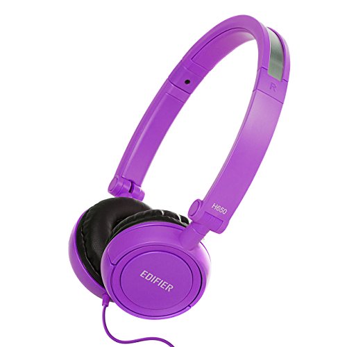 Edifier H650 Hi-Fi On-Ear Headphones - Noise-isolating Foldable and Lightweight Headphone - Fit Adults and Kids - Purple / Violet