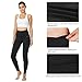 BALEAF Leggings for Women with Pockets Tummy Control Compression Workout Athletic Running High Waisted Yoga Pants Black S