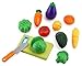 Click n' Play 12 pc Kids Pretend Play Cutting Vegetable Toy Set, Food Playset with Cutting Board and Knife - Carrying Case for Safe Storage