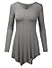 BIADANI Women Classic Handkerchief Hem Tunic Top (S-5X)