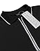 Coofandy Men's Cotton Classic Fit Short Sleeve Polo T-Shirt with Zipper Closure