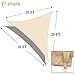 E.share 20' X 20' X 20' Sun Shade Sail Uv Top Outdoor Canopy Patio Lawn Triangle Beige Tan Desert Sand …