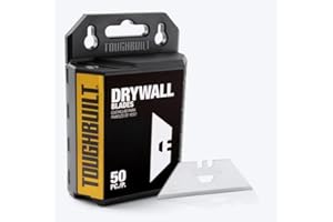 50 Pack Universal Utility Razor Blades by AccuTec - Heavy Duty Replacement Blades for Utility Knives, Ideal for Cutting, DIY, Craft, and Professional Use (Drywall Utility Blade)