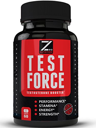 TEST:FORCE - 100% Natural Maximum Strength & Potent Testosterone Booster For Men - Supercharges Vitality, Muscle Mass & Powerful Energy Booster - Full 30-Day Cycle by Zeo Nutrition