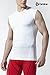 TM-V15-WHTZ_Large Tesla Men's Cool Dry Compression Muscle Tank Baselayer V Neck Sleeveless V15
