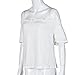 Canserin Women Blouse, Women's Fashion Off Shoulder Short Sleeve Blouse Casual White Shirt Tops (L, White)