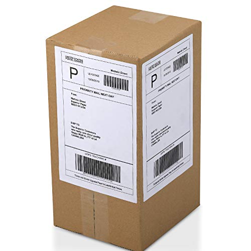 Methdic Half Sheet Shipping Labels 8 1/2 x 5 1/2 Self Adhesive for Laser & Inkjet Printers (8.5 x 5.5in - 150Sheets)