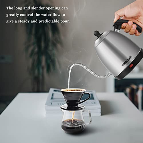 Stariver Electric Gooseneck Kettle, 1L Electric Kettle, BPAFree, Pour
