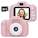 WABOLIN Kids Digital Video Camera for Girls Age 3-8 , Mini Rechargeable Children Camera Shockproof 8MP HD Toddler Cameras Child Camcorder (16GB Memory Card Included) Pink