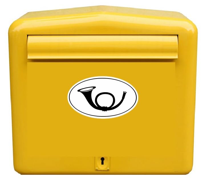 Posthorn Sticker Letter Box Sticker Symbol Sticker (RPMt6/10) (10 cm)