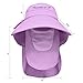 lenikis Women's UPF+50 Sun Visor Detachable Flap Hat Foldable Wide Brimmed UV Protection Hat Purple
