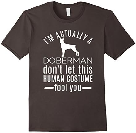 Mens Unique Gifts for Men Doberman Dog Apparel T shirt Small Asphalt