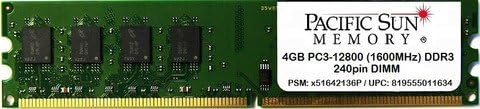 4GB PC3-12800 (1600MHz) DDR3 DIMM Upgrade for Dell OptiPlex 990 DT