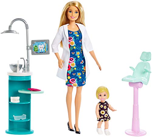 Barbie Dentist Doll & Playset, Blonde, Multicolor