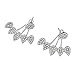 SUNSCSC Clear Crystal Rhinestone Dangle Water Drop Simple Ear Stud Earrings
