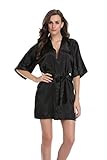 Sunnyhu Women's Kimono Robe, Sleepwear - Pure Color, Short