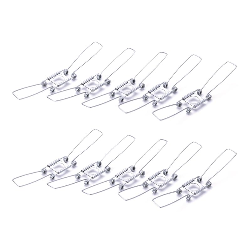 ORION LIGHTSTYLE Glass Retaining Spring 10 Pieces Mounting for Glasses Light Glass Lamp Glass Holder Holder Metal Silver