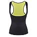 TAILONG Women's Sport Hot Sweat Slimming Neoprene Shirt Vest Body Shapers for Weight Loss No Zipper Gray Sauna Tank Top Shirt (Black Neoprene Shirt Vest, S (US 0-6))