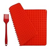 ZesGood Silicone Non-stick Healthy Cooking Baking Mat with an Extra Oil Brush , 15.8