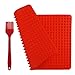 ZesGood Silicone Non-stick Healthy Cooking Baking Mat with an Extra Oil Brush , 15.8