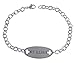 Max Petals - NUT ALLERGY Medical Alert ID Stainless Steel Identification Bracelet with 9 Inch Chain