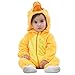 MICHLEY Unisex Baby Winter Hooded Romper Flannel Panda Style Cosplay Clothes ,100cm-(19-24months),Duck