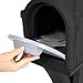 Simplay3 Classic Plastic Residential Mailbox & Post Mount Combo Kit with 2 Access Doors - Black