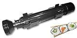 Premium Bazooka Sushezi Black Sushi Roll Maker Kit By KRD Basics– Durable & FDA Approved Materials-Easy To Use & Dishwasher Safe Sushi - Made-Easy Roller Set–Full Instructions & Recipe Sheet Bonus