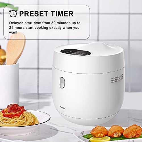 Mishcdea Small Rice Cooker, Nonstick Portable Electric Rice Cooker 4