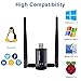 Wireless USB WiFi Adapter 1200Mbps, USB 3.0 Wireless Network WiFi Dongle High Gain with 2 X 5dBi Antennas for PC/Desktop/Laptop/Mac, Supports Windows 10/8/8.1/7 (1)