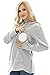 Bearsland Women's Maternity Sweater Clothes Nursing Sweatshirt Breastfeeding Hoodie With Pockets Gray