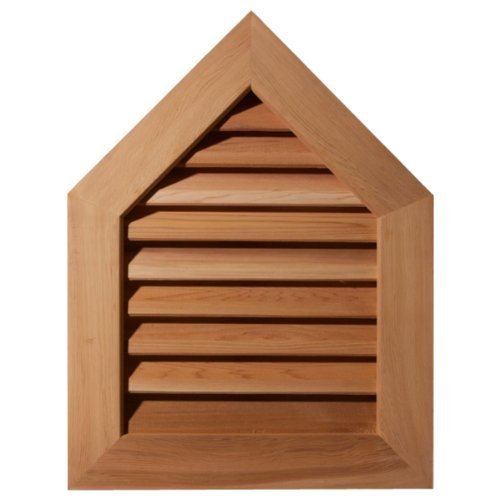 Ekena Millwork GVWPE14X1802SDPWR-04 Smooth Western Red Cedar Vent, 14"W x 18"H…