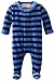 Magnificent Baby Baby-Boys Velour Footie, Midnight/SkyBlue, 12 Months