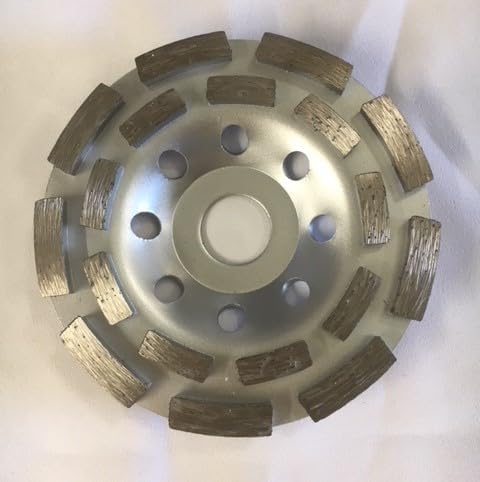 BUGOODS 115mm Diamond Grinding Disc Double Row Concrete Stone Granite Marble