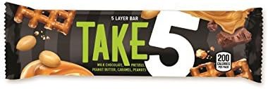 3 X TAKE5 Candy Bar, Peanuts, Pretzels, Caramel, and Peanut Butter Covered in Milk Chocolate, 1.50 Ounce (Pack of 18) (Halloween Candy)