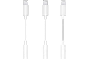 AKAVO Apple MFi Certified 3 Pack Lightning to 3.5 mm Headphone Jack Adapter Aux Dongle Cable Earphones Converter Compatible with iPhone 12 12 Pro11 XR XS X 8 7 iPad iPod