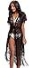 Costyleen Summer Womens Beach Wear Cover up Swimwear Bikini Lace Floral Long Maxi Beach Dress Black S(fits XS-S)