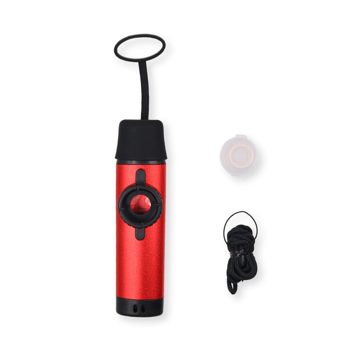 ANCLLO Metal Kazoo Adjustable Tone Aluminum Alloy Kazoo with Five Flute Diaphragms for Music Lovers for Kids/Adults (Red)