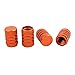 TOMALL Orange Round Style Aluminum Tire Valve Stem Caps for Auto Car Motorcycles