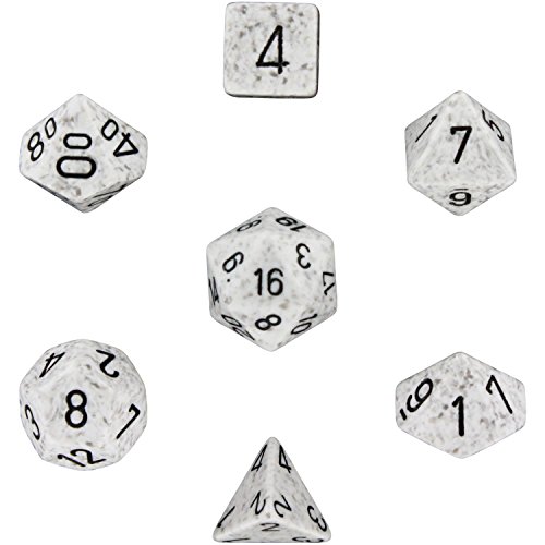 Polyhedral 7-Die Chessex Dice Set - Speckled Artic Camo