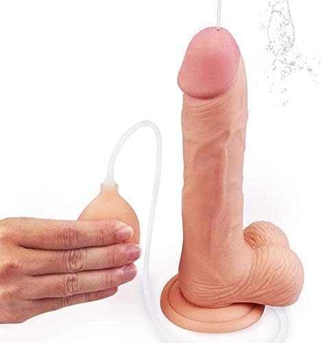 Emffss Flexible Realistic Women Squirting Massage Toy Soft Silicone with Suction Cup for Hands-Free Pleasure