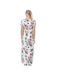 hooyon vestido para las mujeres verano casual floral maxi vestidos con bolsillos