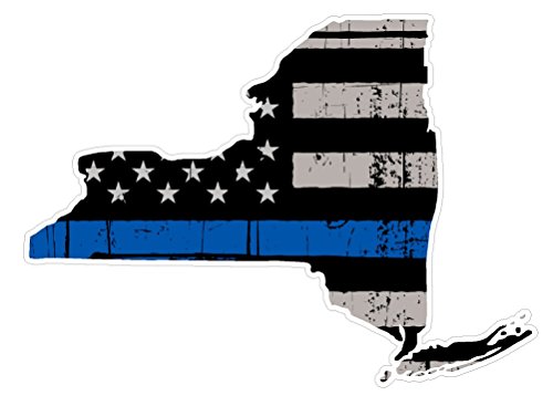 New York State (U33) Thin Blue Line Vinyl Yeti Tumbler Decal Sticker Laptop/Netbook