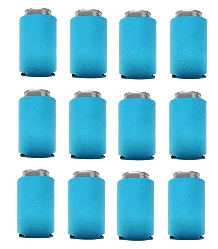 Can Cooler Sleeves Blank Poly Foam (12, Neon Blue)