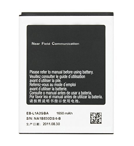 For AT&T Samsung Galaxy S2 Black Silver Standard Replacement Battery (1650 mAh) EB-L1A2GBA