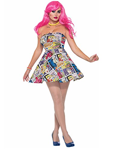 Adult Comic Printed Dress Costume