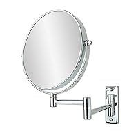 TUJHGF Makeup Mirror Bathroom Wall Hanging Shaving Mirror Round Double Sided Magnifying Glass 10 Times Zoom 8 Inch