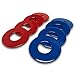 4 Blue/4 Red Powder Coated Replacement 2-1/2 Washer Toss Pitching Game Washers - High Gloss!